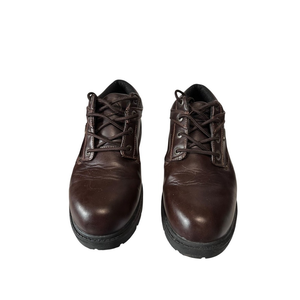 Lugz Oxford Work Shoes Mens 12 Brown Good Slip Resistant MSVYV-245‎